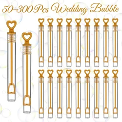 50-300Pcs Wedding Bubble Wands Empty Heart Bubble Bubble Soap Bottle Wedding Gifts Baby Shower Birthday Party Favors for Guests
