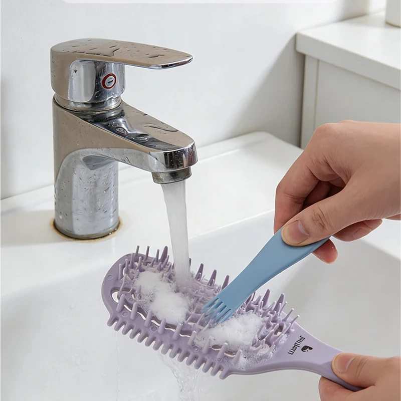 1Boxed Air Weave Wave Comb Detangling Brush Scalp Massage Hair Styling Tool Anti-static Vent Brush for Curly Straight Hair - view 5