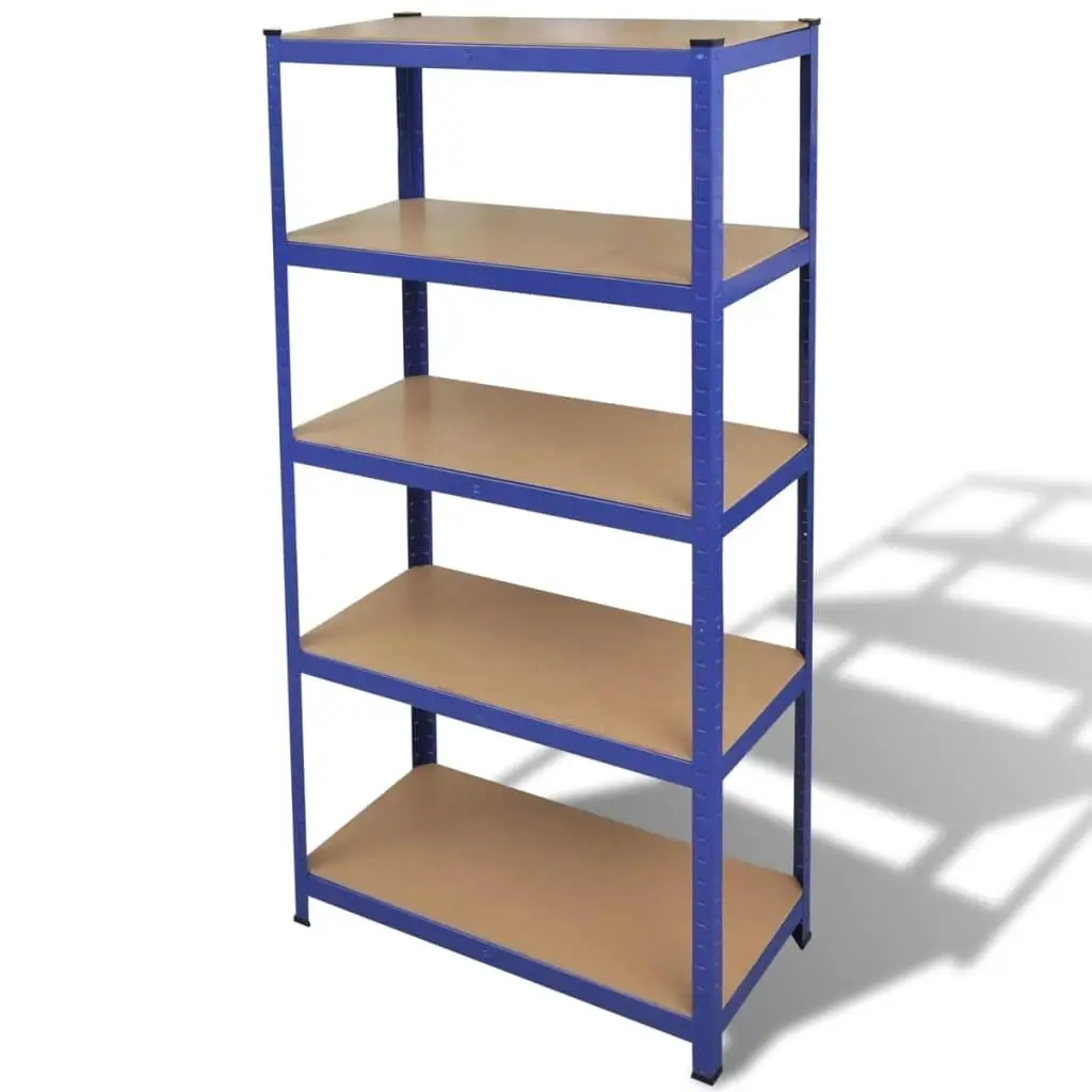 Blue Garage Storage Shelf - Heavy-Duty Organizer for Efficient Space Management