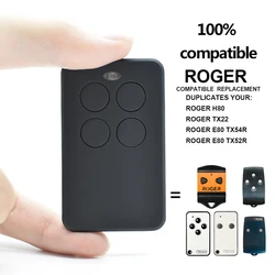 ROGER H80 TX22 Remote Control Garage Door Opener Barrier Gate Control ROGER E80 TX54R TX52R 433.92MHz Gate Command