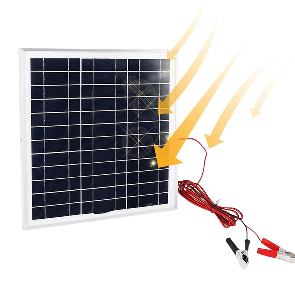 20W Portable Solar Panel for 12V Battery For Charging Weatherproof Aluminum Frame Monocrystalline 280x270x20mm view 4