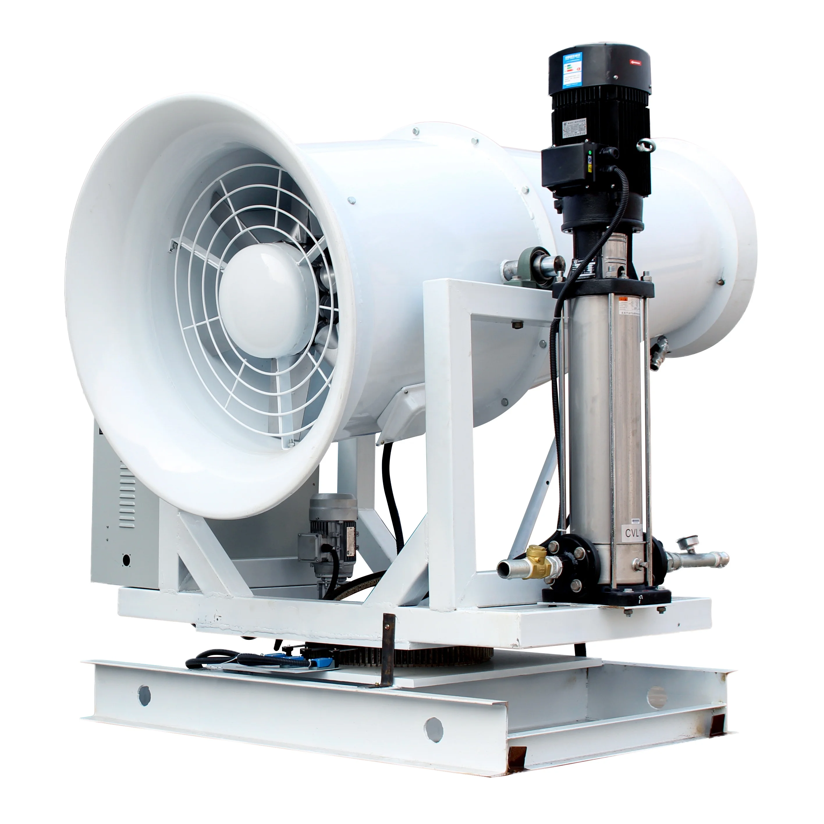 Maßgeschneiderte Maschine zur Herstellung von Edelstahl-Pumpsprühgeräten, 80 Meter Reichweite, Nebel-Luft-Blas-Kanonen-Sprühgerät mit Wasser-Metall-Sprühpumpe