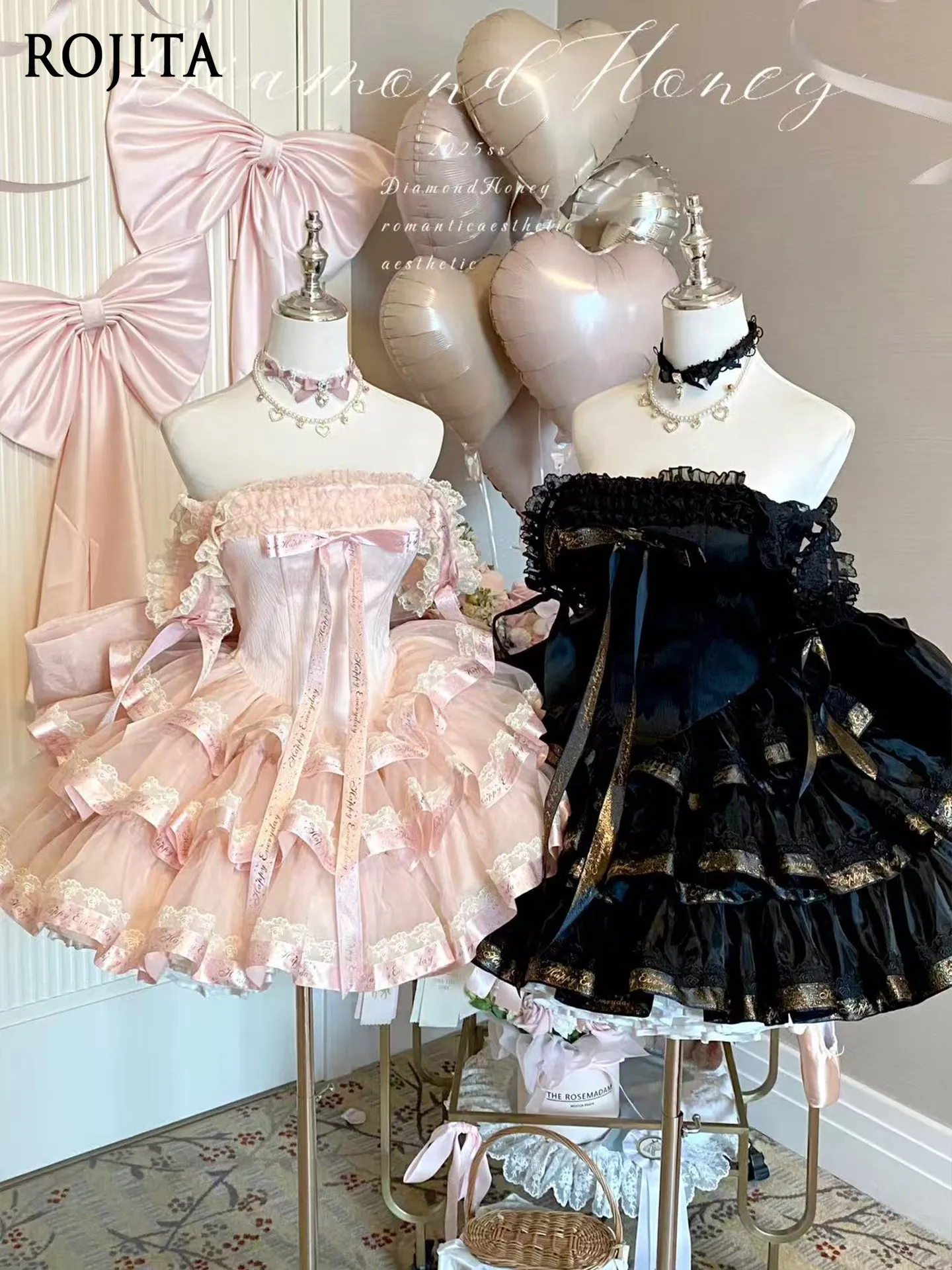 Lolita Mini JSK Multi Layer Lace Ruffle Big Bow Voluminous Cake Puffy Short Dress Sweet Cool Princess Party Gown No Back Bow