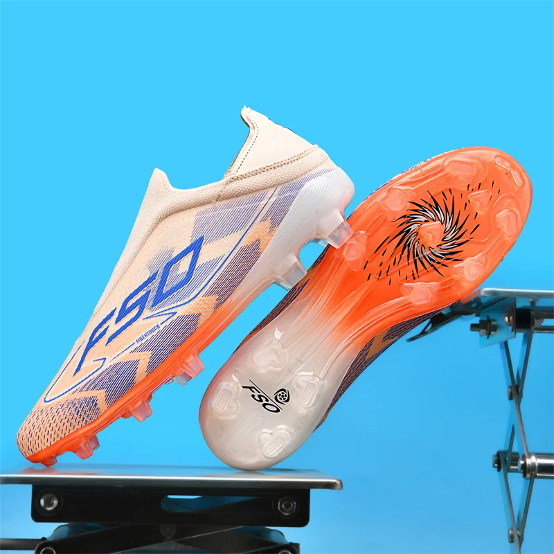 Neue Herren-Fußballschuhe, Gras, für Erwachsene, rutschfeste Fußballschuhe, ultraleicht, für den Innenbereich, rutschfest, für FG-Rasen, Futsal, bequem – Detail 25