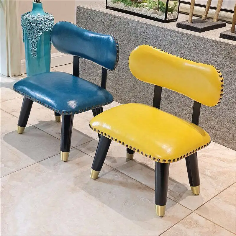 Fashion creative real cowhide small bench adult household stool