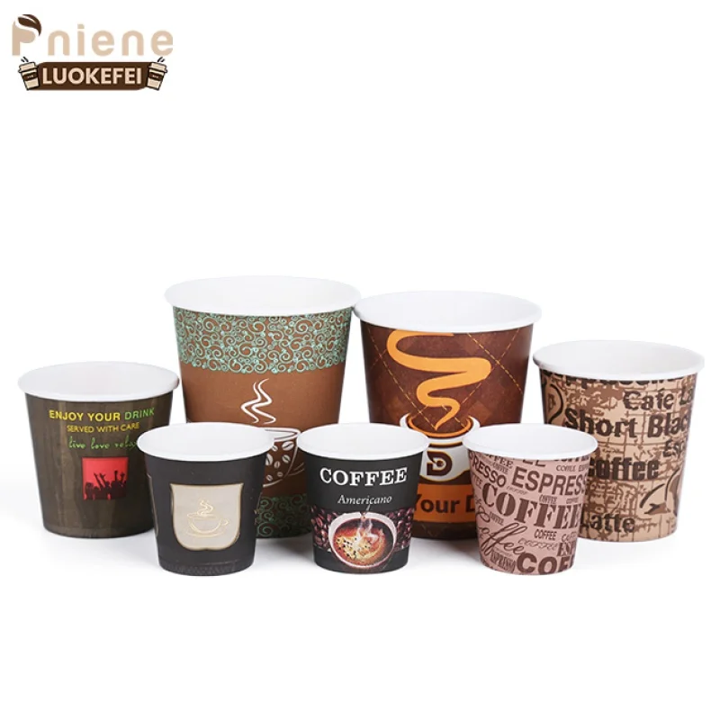 Taza de papel desechable personalizada, vaso de café de papel de 2,5 oz, precio de fábrica, producto personalizado, 2,5 oz