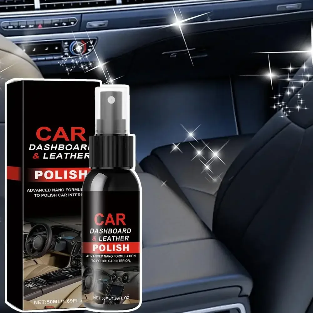 

Car Leather Cleaner Dashboard Leather Repair Spray 50ml Sofa Polishing Renovator Seat Cleaner