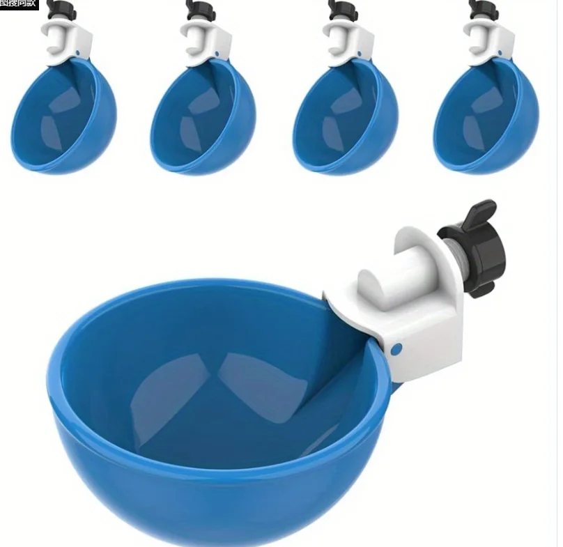 5/10Pcs Automatic Drinking Bowl Chicken Drinker Hanging Water Cup Nipple Feed Birds Water Bowl Drinker Cups for Backyard Poultry