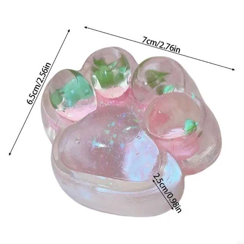 M89C dekomprimierende Prise Stress Katzen Pfoten für Spannung mehrfarbiger weicher Sprungspielzeug