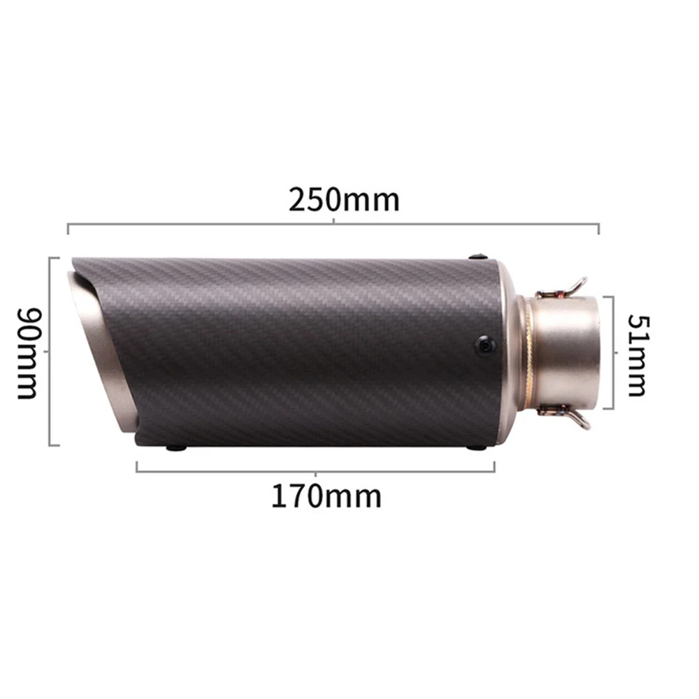 Slip-on Muffler Escape Moto Motorcycle Exhaust Pipe with Free Logo Sticker for Yamaha FZ6 R3 Ninja 400 CBR650R GSXR 600 Duke 125 view 3