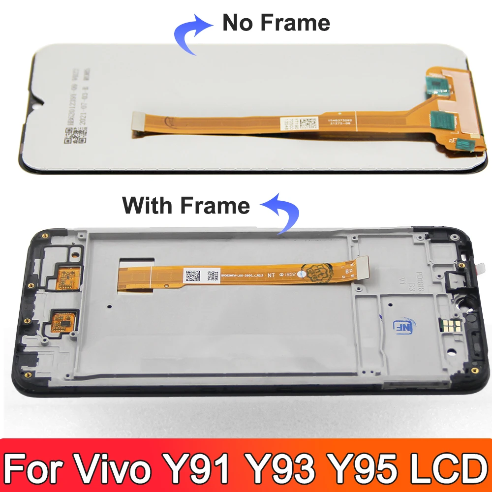 6.22\'\' For VIVO Y91 Y93 Y95 LCD Display Touch Screen 1816, 1817, 1820, 1811 Digitizer Assembly With Frame Replacement