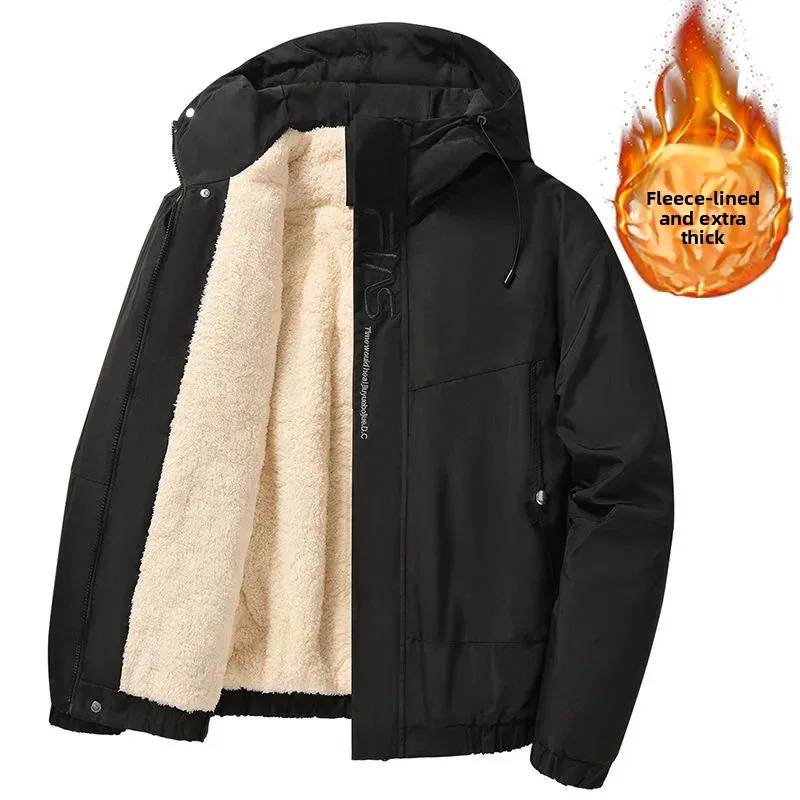 

New Autumn and Winter Fashion Trend Outdoor Sports Thickened Warm Jacket Men's Casual Loose Comfortable Plus Size Hooded Coat