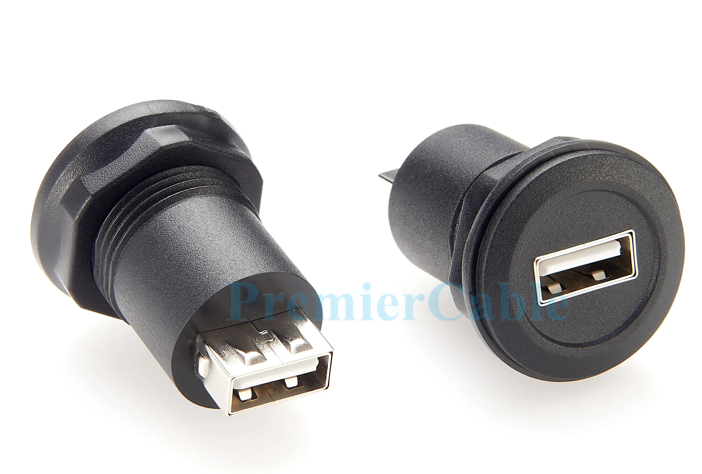 USB 2.0 A Buchse-zu-Buchse-Verbinder, runde Einbaubuchse, 480 Mbit/s, USB Typ A, Schottverbinder, Adapter, Buchsenverlängerung – Detail 6