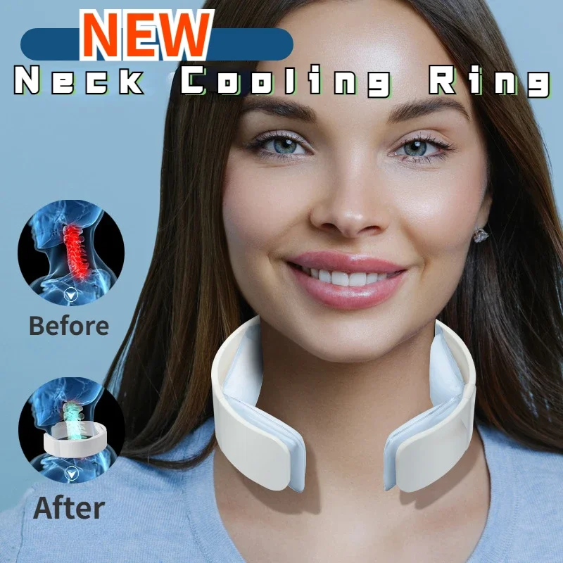 1pcs Neck Cooling Ring Neck Massager Summer Cooler Rings Cool Tube Collar Reusable Neck Cooling Ring Ice Cushion Tube