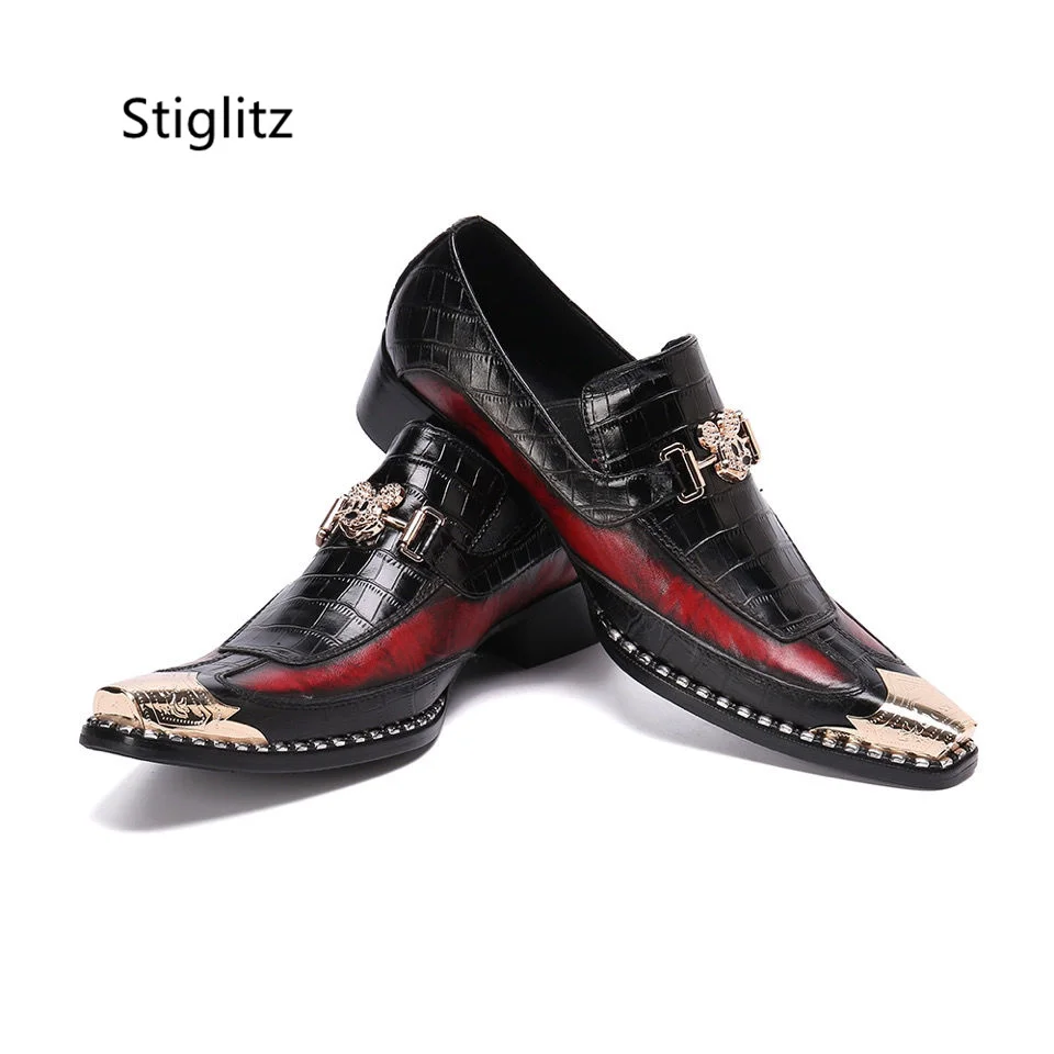 

Metal Buckle Men's Business Casual Leather Shoes British Style Fashion Genuine Leather Mixed Colors Party Office Men Shoes