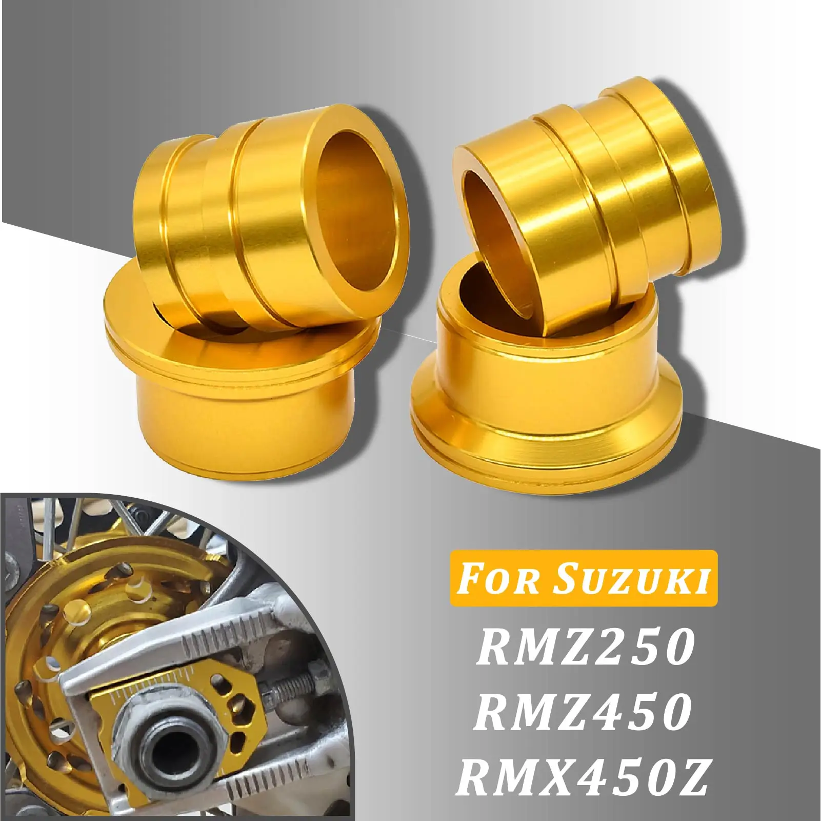 

For Suzuki RM Z250 Z450 Motorcycle CNC Front Rear Wheel Hub Spacer RMZ250 RMZ450 RMX450Z RMX 450Z 2007-2015 2016 2017 2018 2019