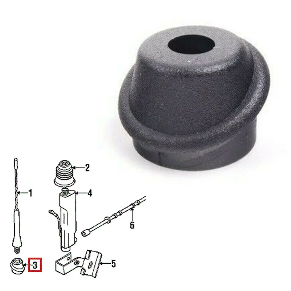 1pc For BMW E36 Convertible Short Rod Antenna Grommet Seal 65218375151 Plastic Black 1992-1999 Model Auto Exterior Parts