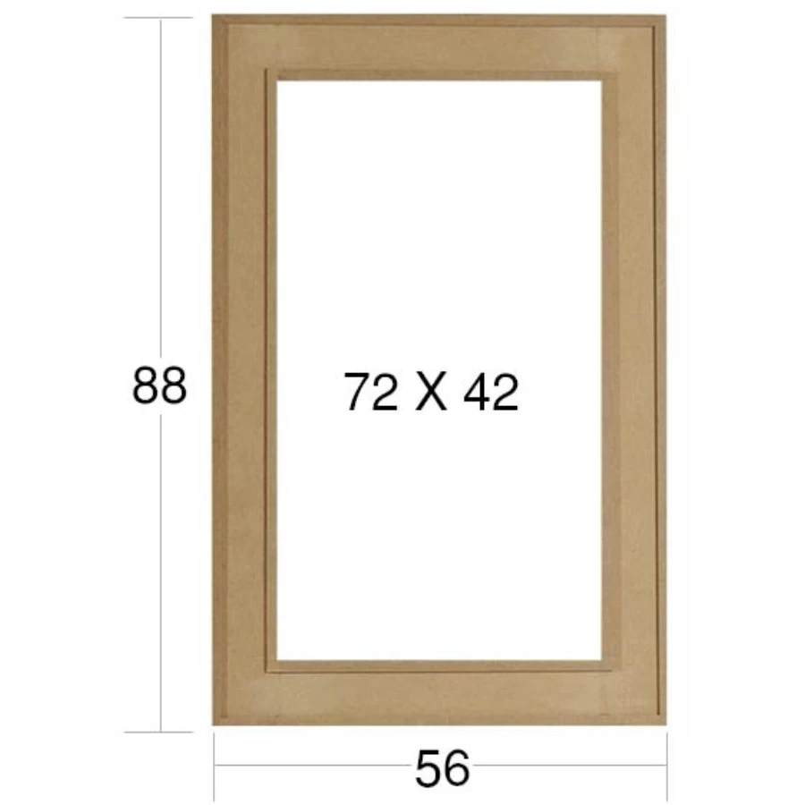 AY164 flat mosaic mirror frame, painted raw wood frame