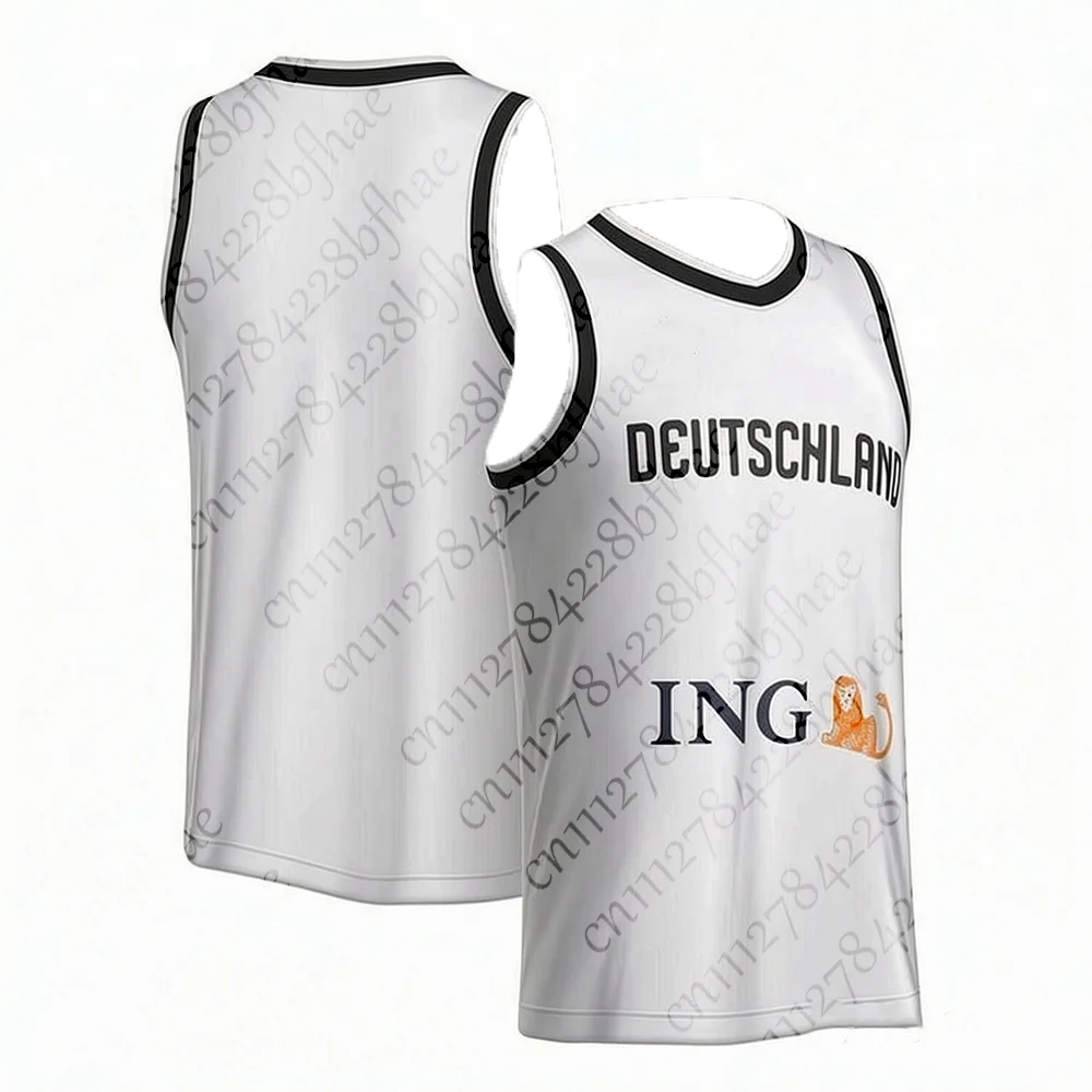 Sommer-Sportwettkampf Deutsches Basketball-Tanktop Schnell Trocknend Atmungsaktiv Outdoor Dünnes Athletik-Oberteil für Erwachsene und Kinder – Detail 6