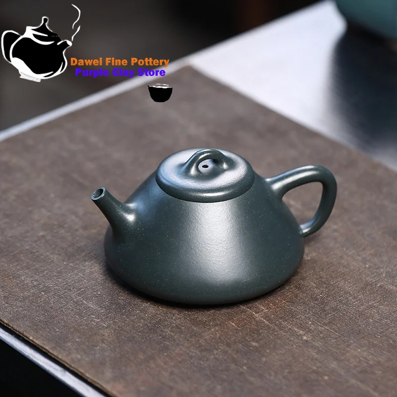 

Yixing handmade purple clay teapot, raw ore, dark green clay, stone ladle, Chinese teapot, Kung Fu tea set, 200ml