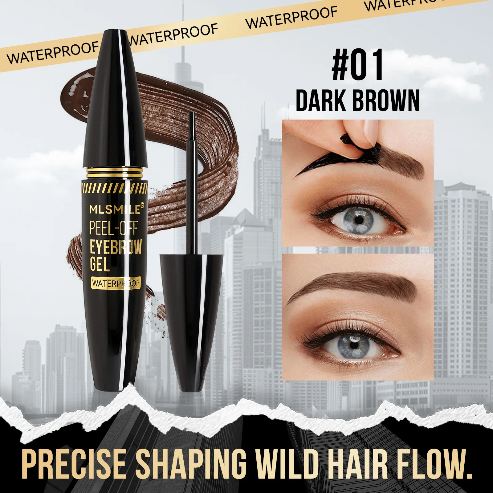 3-color تقشر الحاجب جل طويل الأمد مقاوم للماء الوشم الحاجب كريم الطبيعي لطخة واقية البرية الحاجب لا تشوبه شائبة ماكياج الوجه