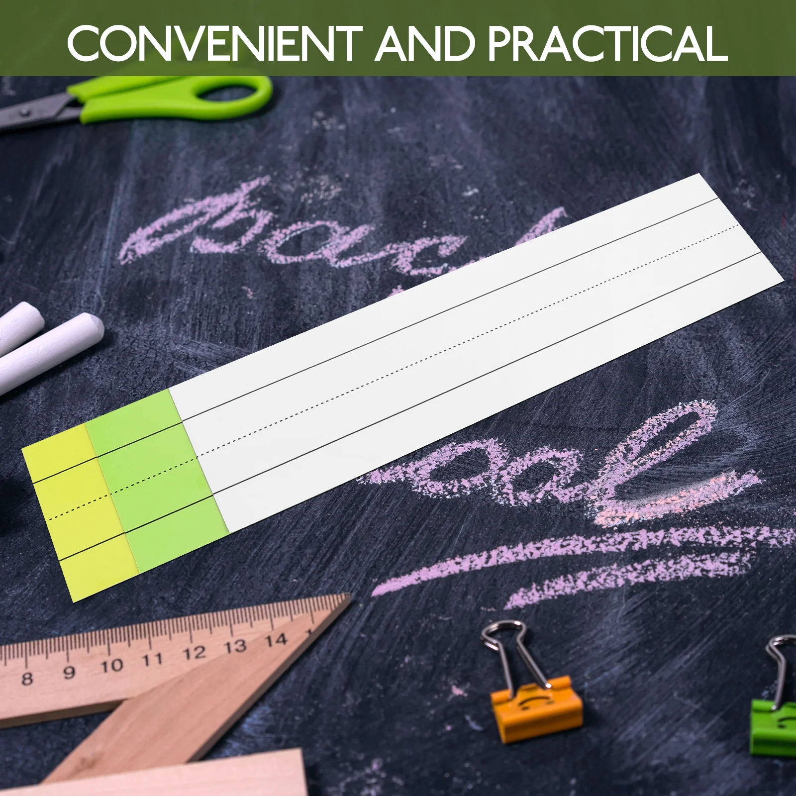 

3Pcs Magnetic Sentence Strips Magnetic Strip for Fridge Whiteboard Reusable Dry Erase Memo Notepads Classroom Desk Labels