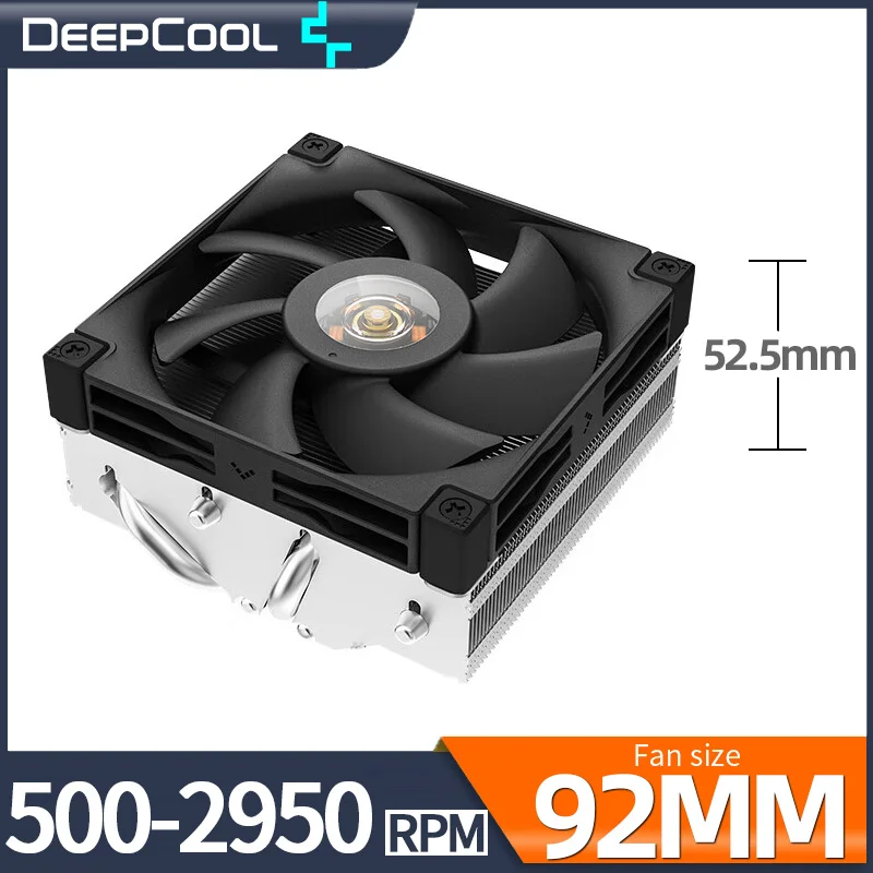 DeepCool AN400 4 Heatpipe CPU Cooler PWM 500-2750RPM High 52,5 mm Down Pressure Air Radiator dla LGA1700 AM4 AM5 Mini ITX Platform