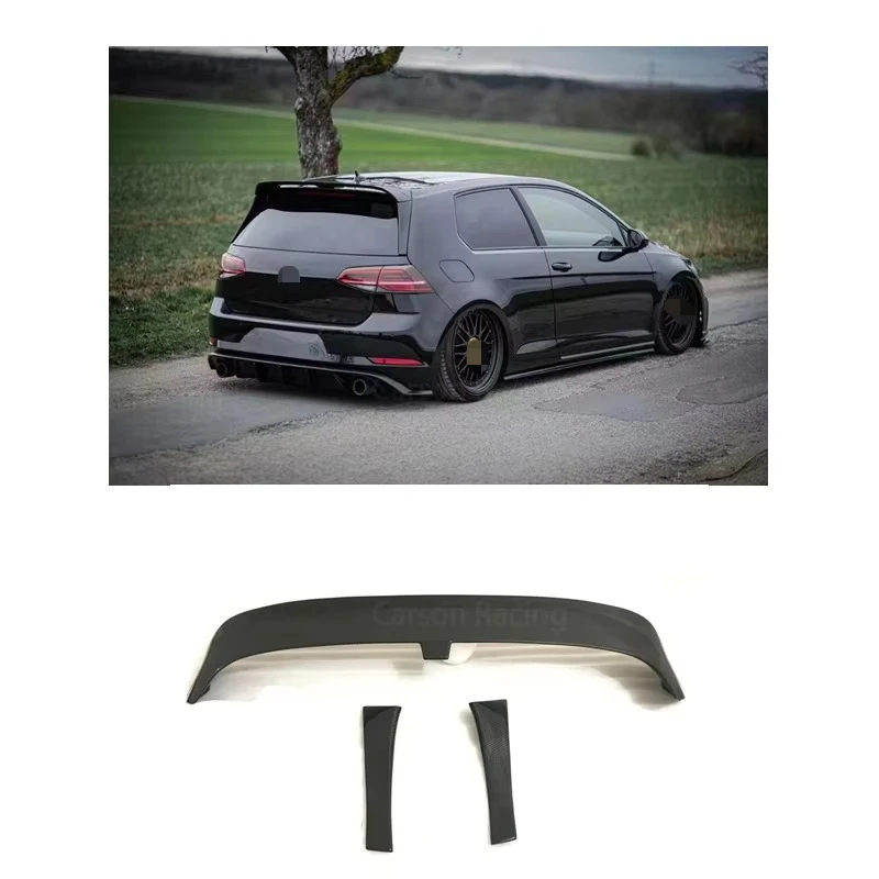 

For Golf MK7.5 2014-2019 High Quality Real Carbon Fiber Roof Spoiler GTI R CS Style Exterior Accessories Forge Carbon