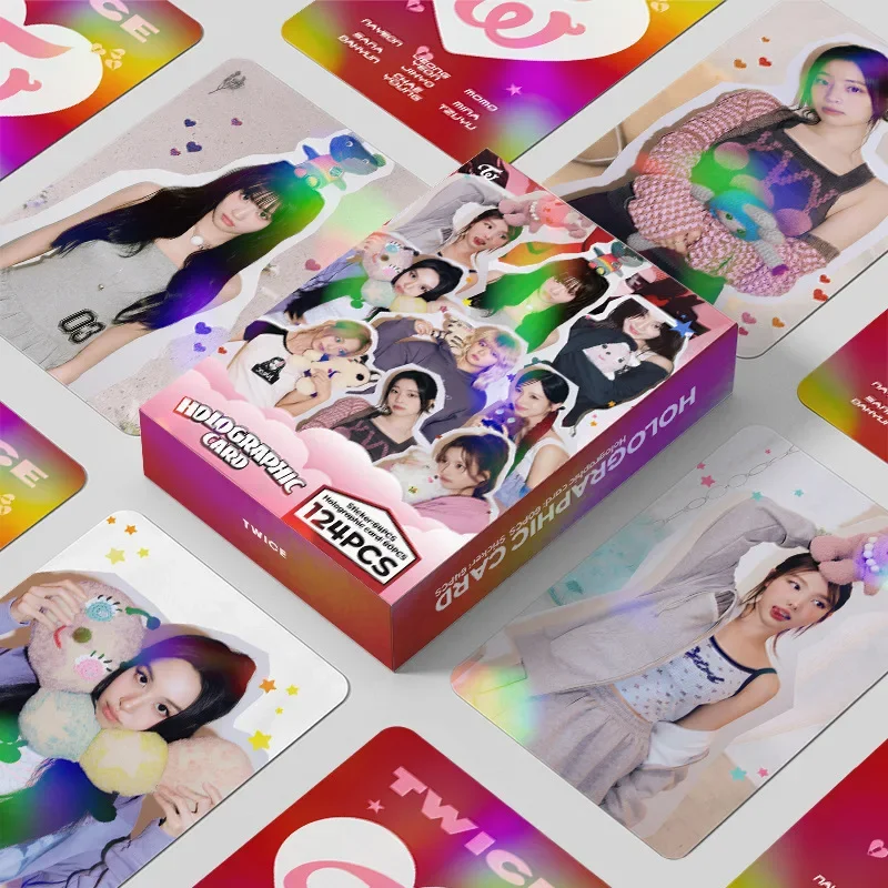 124pcs Kpop TWICE LOMO Cards and Stickers Photo Stickers LOMO Card  Nayeon Jeongyeon Momo Sana Jihyo Mina Dahyun Chaeyoung Tzuyu