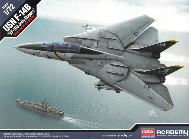 Academy Plastic Assembly Scale Model Kit  12578 F-14B Fighter VF-103 Jolly Rogers 1/72 Model