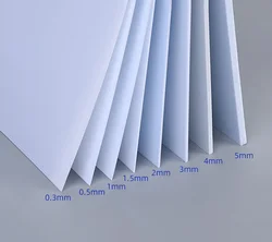 1Pcs ABS Plastic Board  Thickness 1mm/1.5mm/2mm/3mm/4mm/5mm White/Black Model Sheet Material for DIY Model Part Accessories