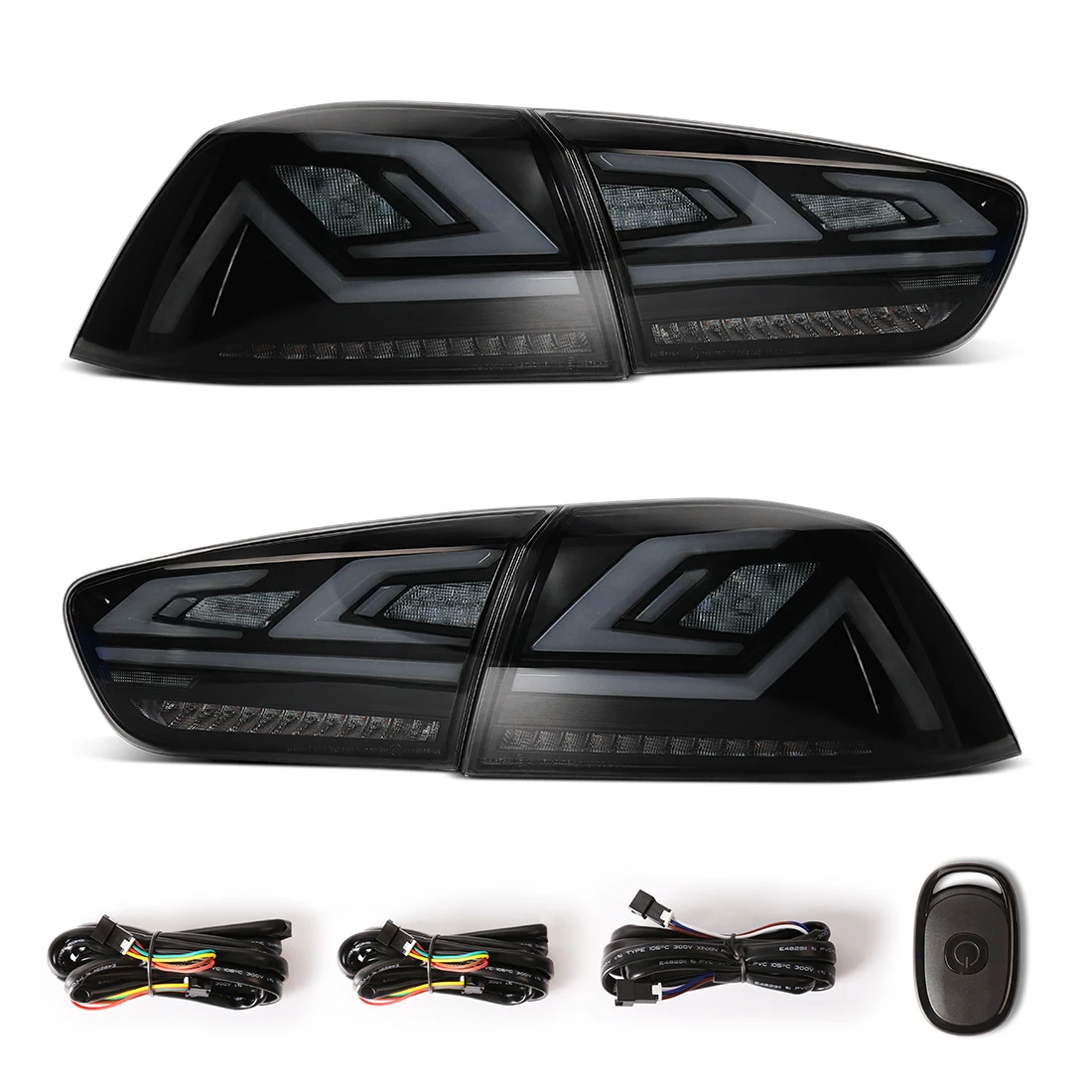 RGB Car Tail Lamps for Mitsubishi Lancer Evo X 2008 2009 - 2019 2020 2021 Start-Up Animation APP control Remote Auto Taillights