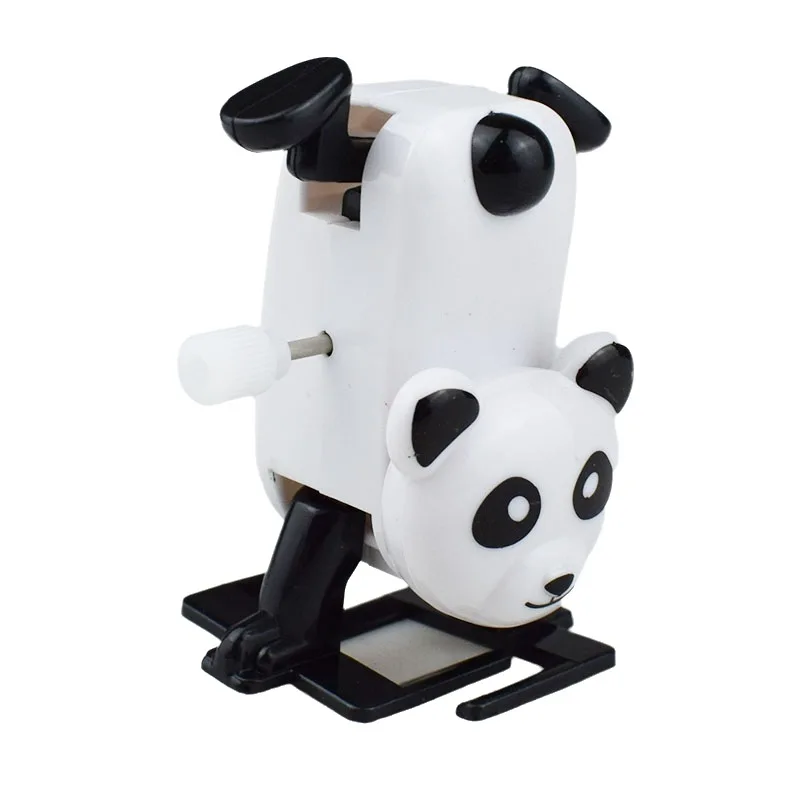 5Pcs Novelty Cute Wind-up Inverted Walking Panda Toy Model Cartoon Clockwork Panda Small Animal Toy Gift Funny Gadgets