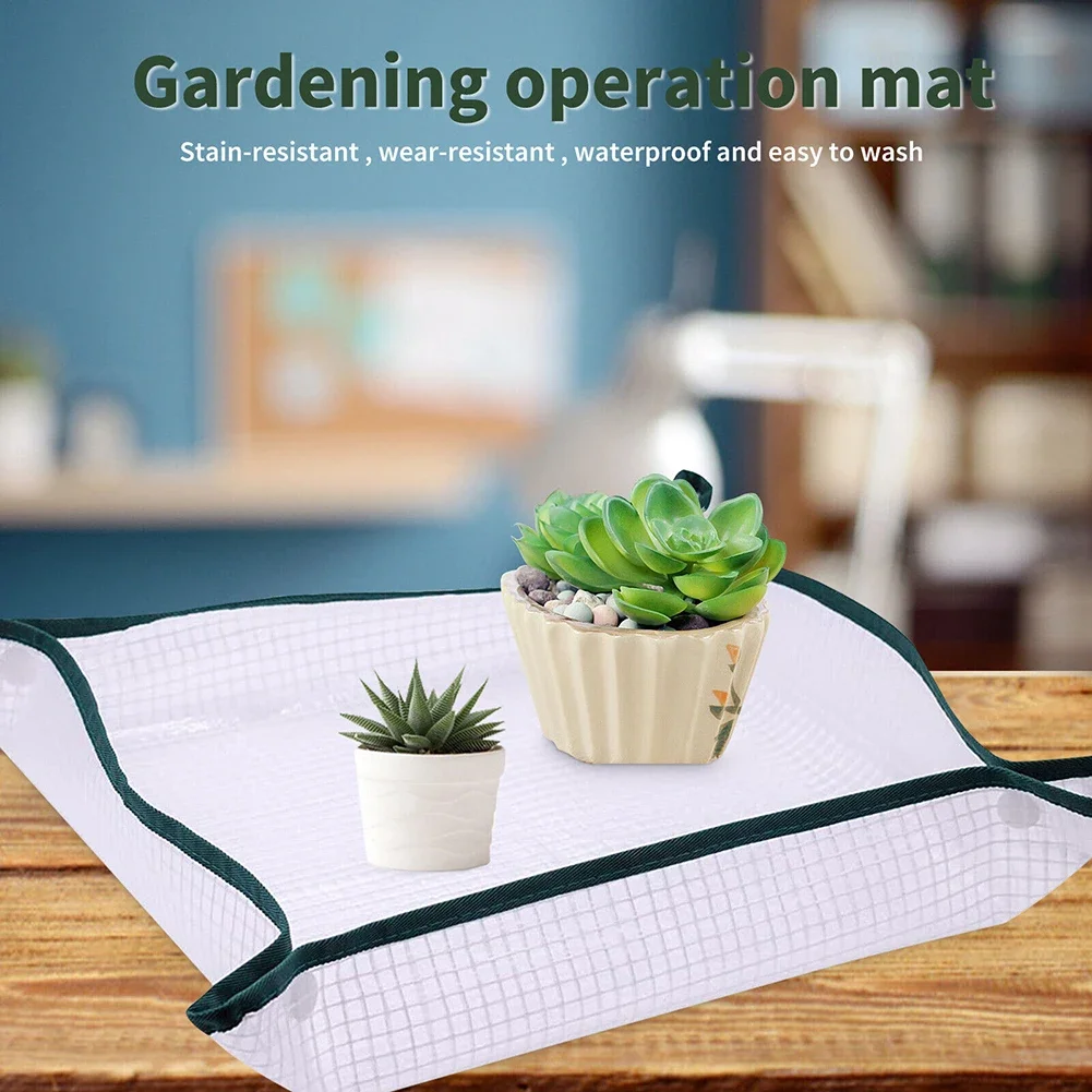 

Practical Gardening Mat Floor Mats Soil Changing Mats Waterproof 50*50cm Or Succulent Flowers Plant Transplanting Tarps Plants
