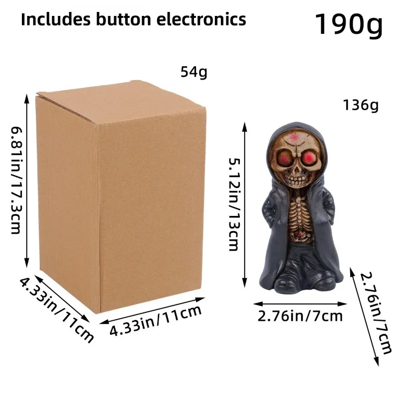 جديد هالوين الدائمة الهيكل العظمي رجل الزينة الإبداعية شبح مهرجان الرعب قناع رجل الراتنج الحرف الحلي