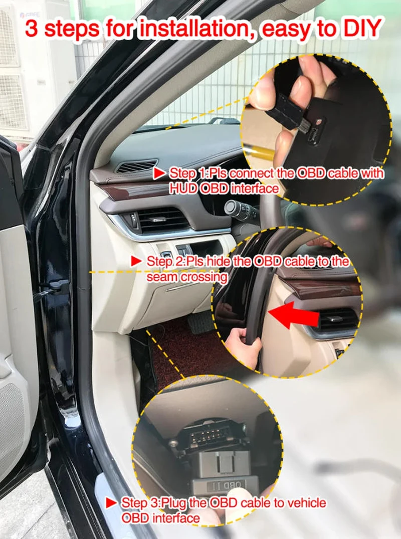 لجيلي Okavango Monjaro Proton Exora X6 EC6 GC3 SC3 SC5 Jingang Jinying Obd2 USB GPS HUD شاشة عرض أمامية للزجاج الأمامي