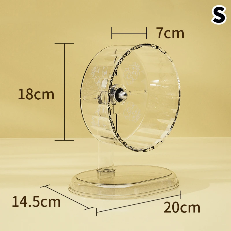 Hamster Cage Wheel Hamster Exercise Wheel Acrylic Transparent Prevent Slip Versatile Easy To Clean With Stand For Hamster Cage