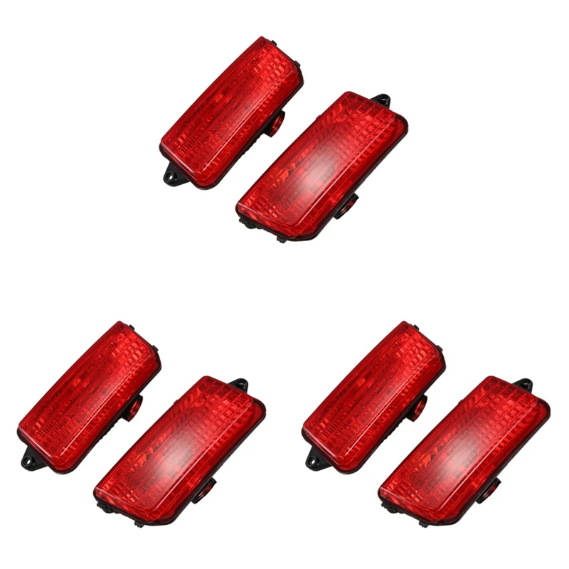 

6Pcs Rear Tail Lamp Bumper Fog Lights Driving Lamps 55156102AA 55156103AA For Jeep Grand Cherokee 2005-2009