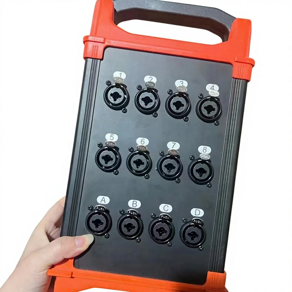 ABCCABLS 12 Channel Stage Box, 12 XLR/TRS Combo Jacks, Audio Snake Breakout Box for Live Sound & Studio Snake Cables