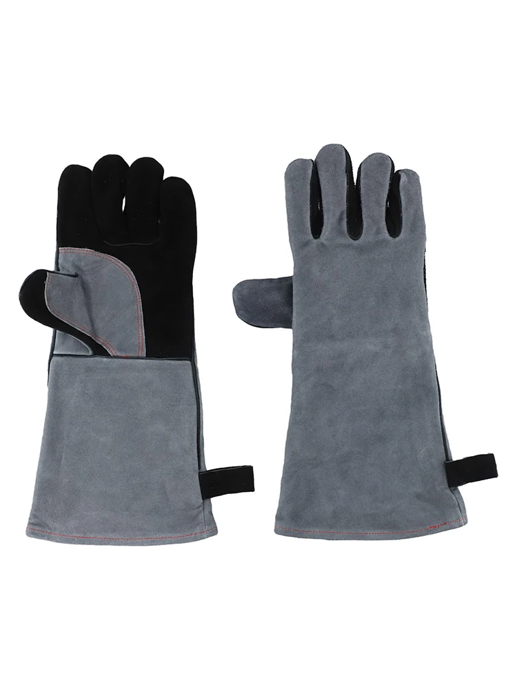 Guanti guanti saldatore lunghezza 40CM parti 7.1X16.1 pollici accessori sostituzioni resistenza alla perforazione pelle bovina spessa