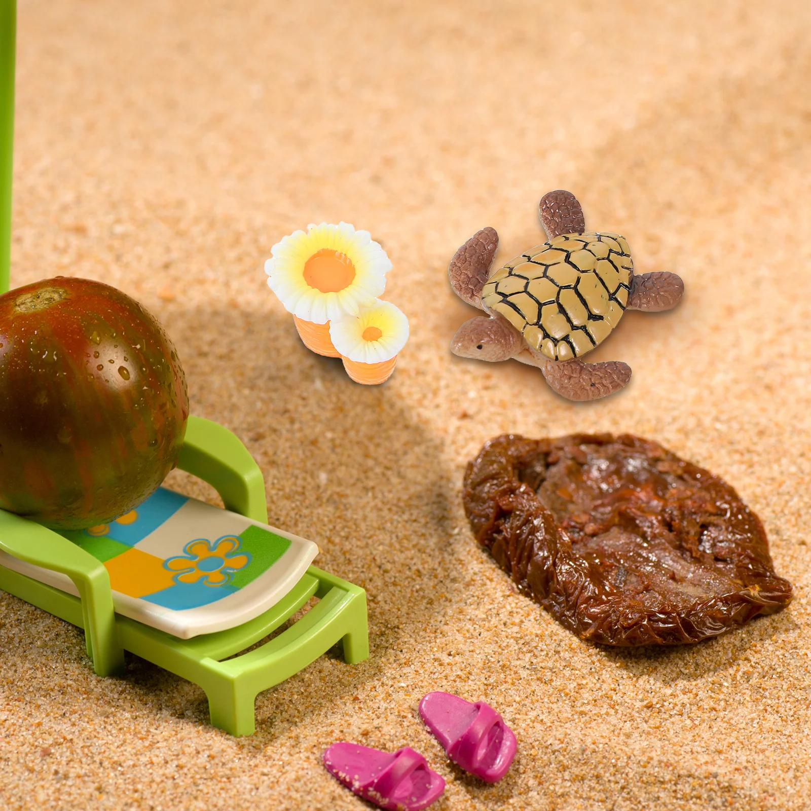 

11pcs Miniature Beach Decor: Resin Ocean Animal For Diy Dollhouse Garden Accessories Fish Tank Micro Landscape Scene Waterproof