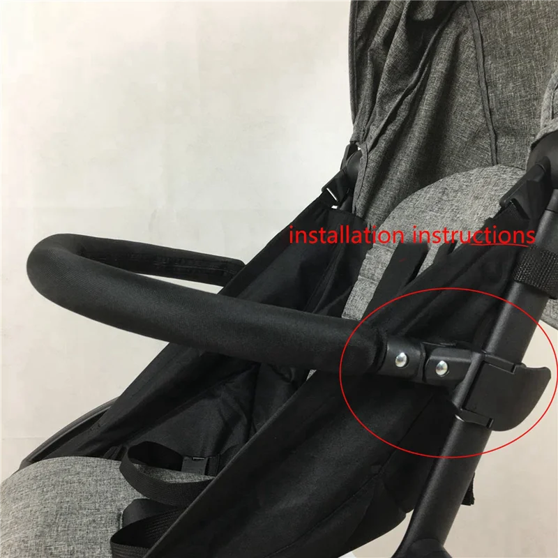 A07I 2X Baby Stroller Armrest Bumper Bar Front Guardrail Baby Front Armrest Fence Handlebar Oxford Cloth Pram Pushchair