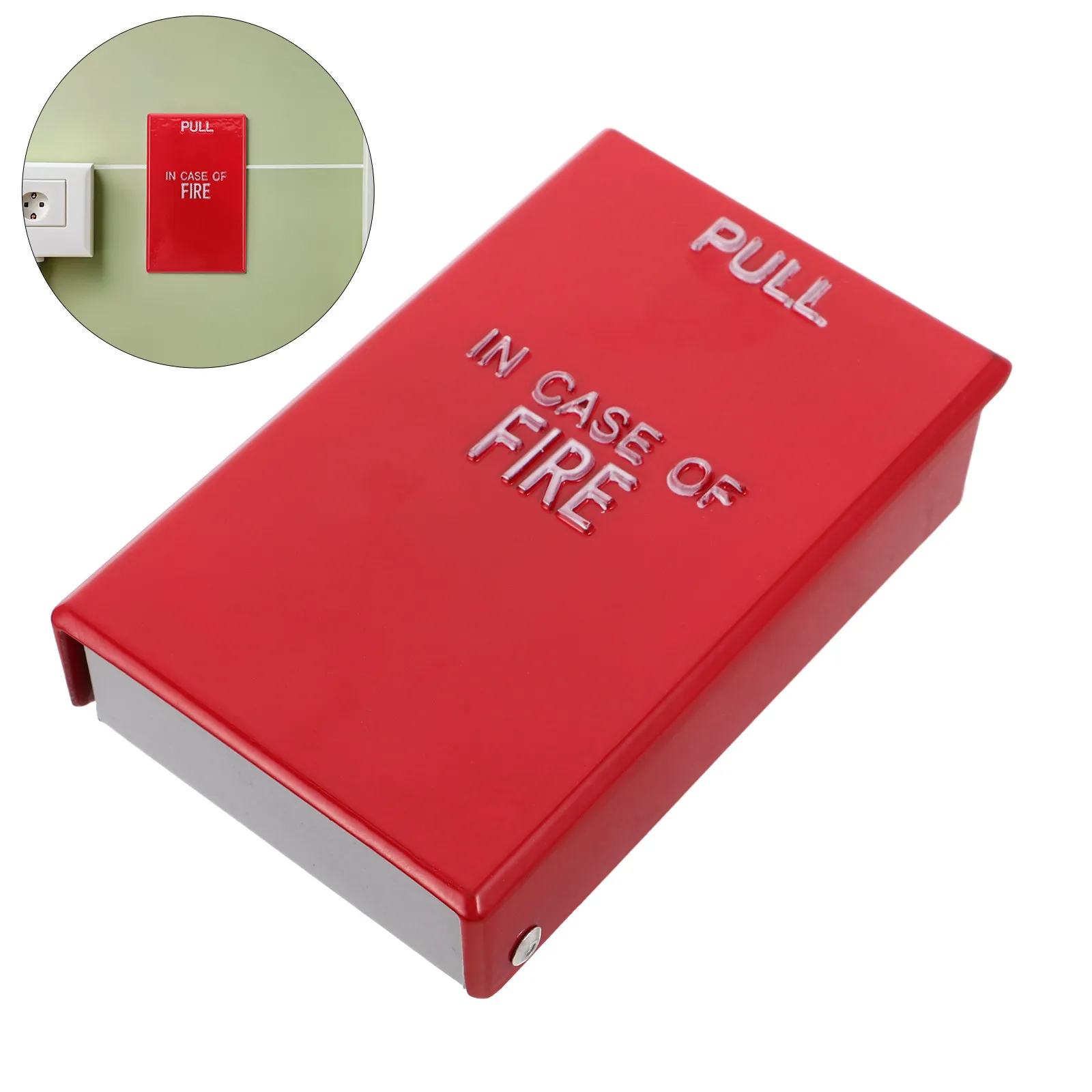 

Fire Safety Alarm High-Sensitivity Manual Pull Station Emergency Alert Button Red Cover for Office Hotel School Mall Safety