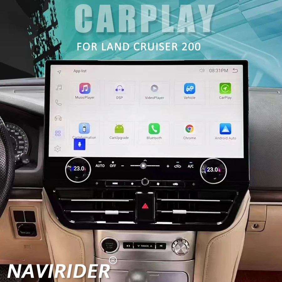 

19.8" Qualcomm 665 Android Car Radio For Toyota Land Cruiser 200 LC200 2008 - 2021 Multimedia Video Player Carplay GPS Head Uint