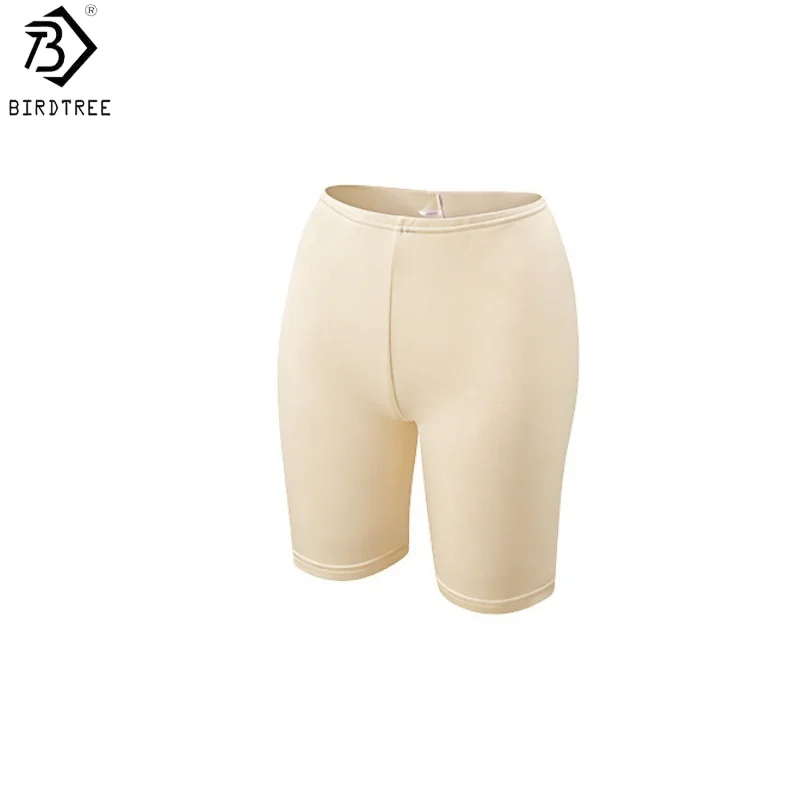 birdtree-100-real-silk-safety-shorts-women's-breathable-anti-exposure-high-waist-pants-bottoming-panties-2026-new-p64113jf