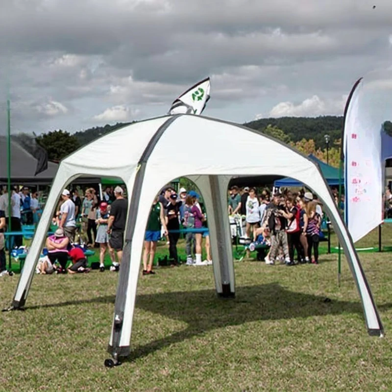 Outdoor Tent Wholesale Waterproof Sun Shelter Camping Race Event Inflatable Pipe Tent with Air Pump