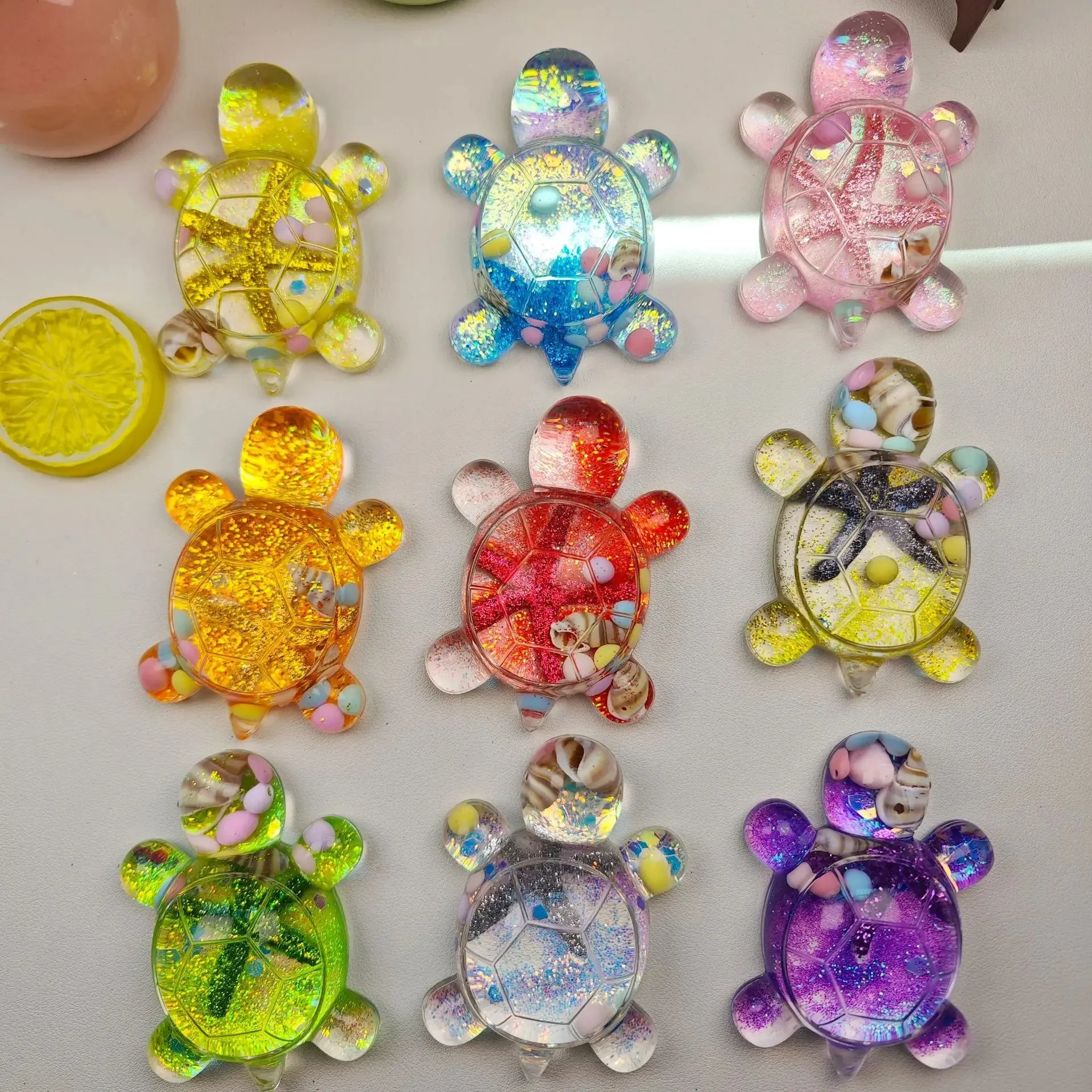 Popular Large-size Luminous Turtle Table Ornaments Car Office Ornaments Toys Micro Landscape Figurines Home Decoration Gift