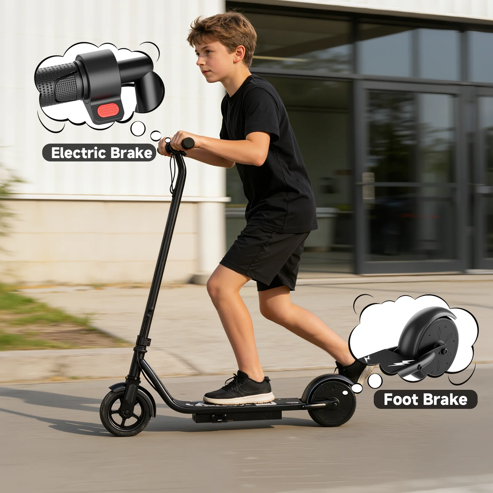 JUICEASE LPb5 Elektroroller für Kinder ab 6 Jahren, 16 km/h Höchstgeschwindigkeit, 18 km Reichweite, 3 Geschwindigkeitsmodi, Geschenk für Kinder, faltbarer Kinder-E-Scooter – Detail 18