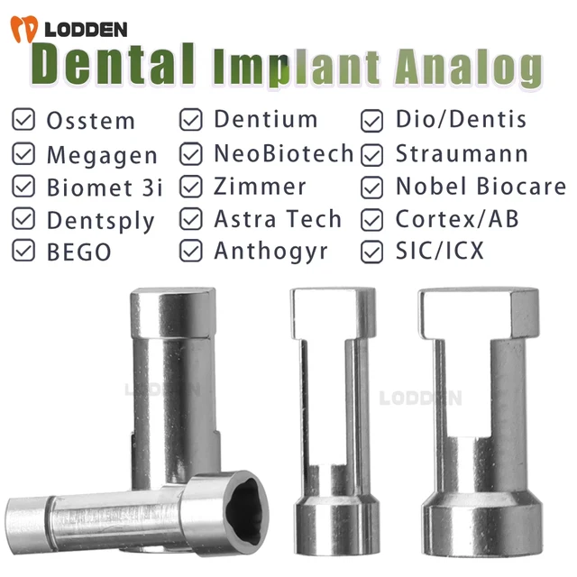 Dental Analog Abutment dla Osstem/Dentium/DIO/Megagen/Dentis/NeoBiotech/Straumann/Nobel Biocar/Zimmer/Biomet 3i Titanium Alloy