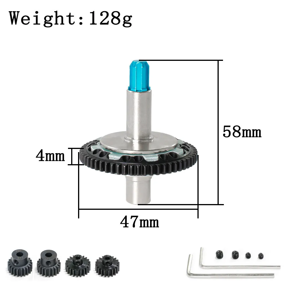 57T 0.8Mod Slipper Upgrade Parts for 1/10 Granite Senton Vorteks Big Rock 3S Kraton Outcast 4S 1/8 Typhon 3S with 20T 21T Pinion